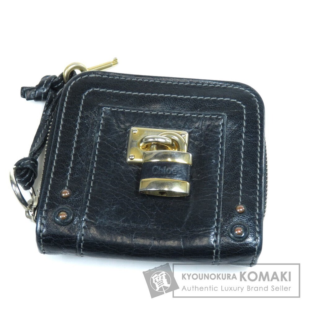 CHLOE Cadena Motif Bifold Wallet Leather